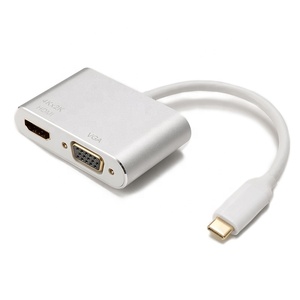 Support 4K <strong>USB</strong> 3.1 C Type <strong>Adapter</strong> <strong>to</strong> <strong>HDMI</strong> VGA 2 in 1 Converter Dongle - Product Image 5