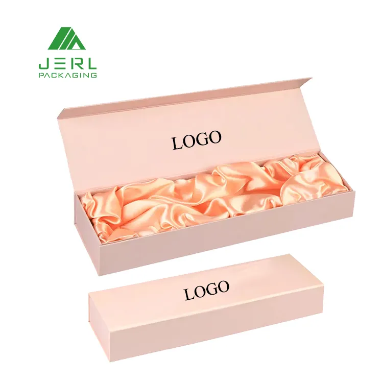 Caixa de embalagem magnética para joias, joias de cabelo dobráveis com forro de cetim/inserção