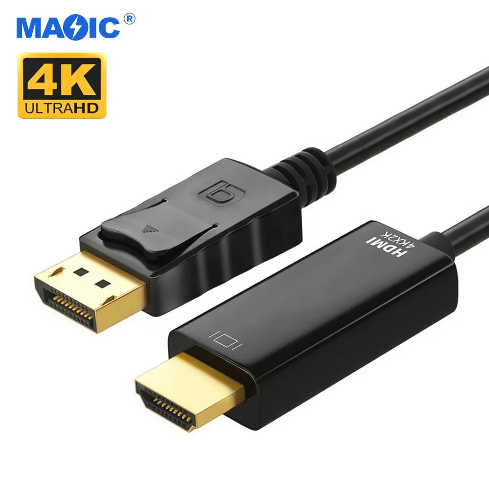 OEM สายเคเบิลชุบทอง1.8ม.,4K X 2K 30Hz Displayport สาย DP เป็น HDMI สำหรับ HDTV