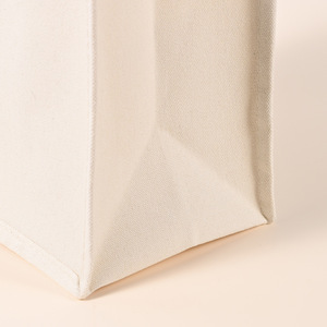 Bán buôn tùy chỉnh in túi và dây kéo bông lớn mua sắm vải trắng Túi tote - Product Image 4