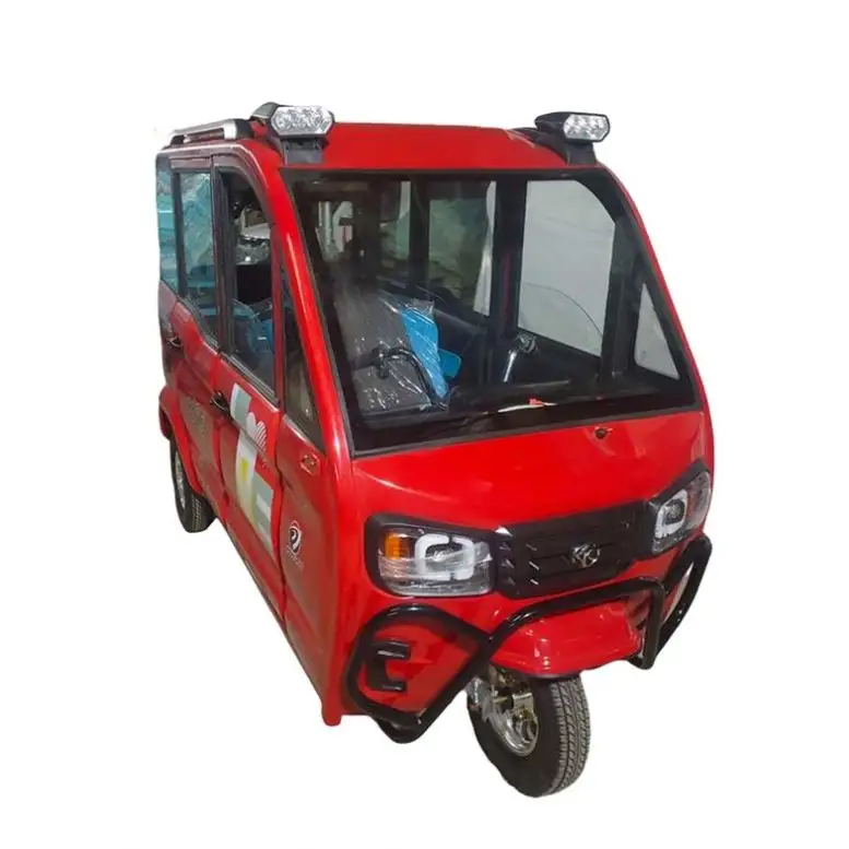 Factory Price Hot Sale Eec closed cabin passenger tuk produces electric tricycles tricycle for elderly use