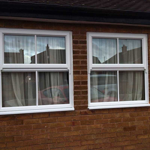 White and Simple PVC Sliding <strong>Window</strong> with Smooth Opening and <strong>Closing</strong> - Product Image 1