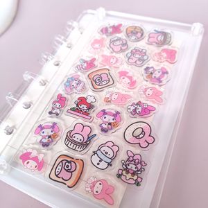 A5/A7 <strong>Colorful</strong> Cartoon Heart Floral Design Acrylic Visible DIY Transparent Quicksand Loose-leaf <strong>Note</strong> Book Loose-leaf <strong>Notebooks</strong> - Product Image 3