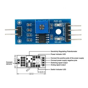 Soil Moisture Hygrometer Detection <strong>Humidity</strong> <strong>Sensor</strong> Module for <strong>arduino</strong> Development Board DIY Robot Smart Car - Product Image 3