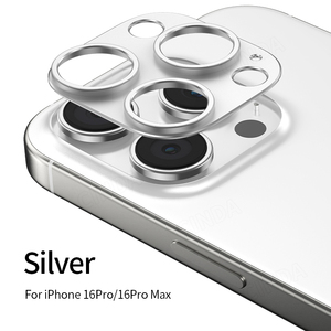 IPhone 16Pro/16 Pro Max her şey dahil kamera Lens kapağı temperli cam Metal alüminyum koruma filmi - Product Image 4