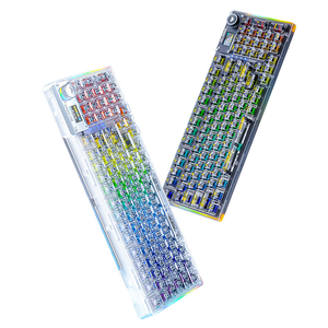 Teclado mecánico inalámbrico RGB AULA F98Pro transparente 2,4 G/BT5.0/con cable Pantalla OLED intercambiable en caliente con tec - Product Image 2