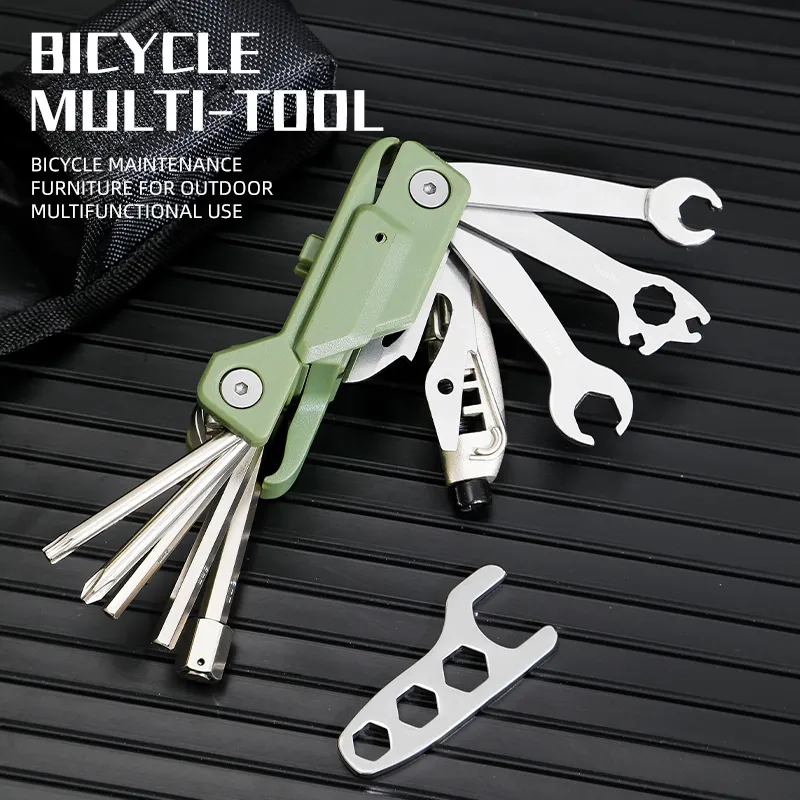 Kit de herramientas de reparación de bicicletas de montaña de carretera con 21 en 1, multiherramienta para bicicleta, palancas para neumáticos de bicicleta, llave hexagonal para radios