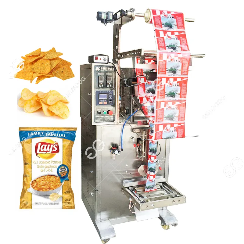 Embalagem de batatas fritas comercial, máquina de embalagem de grão de batata fritas de açúcar