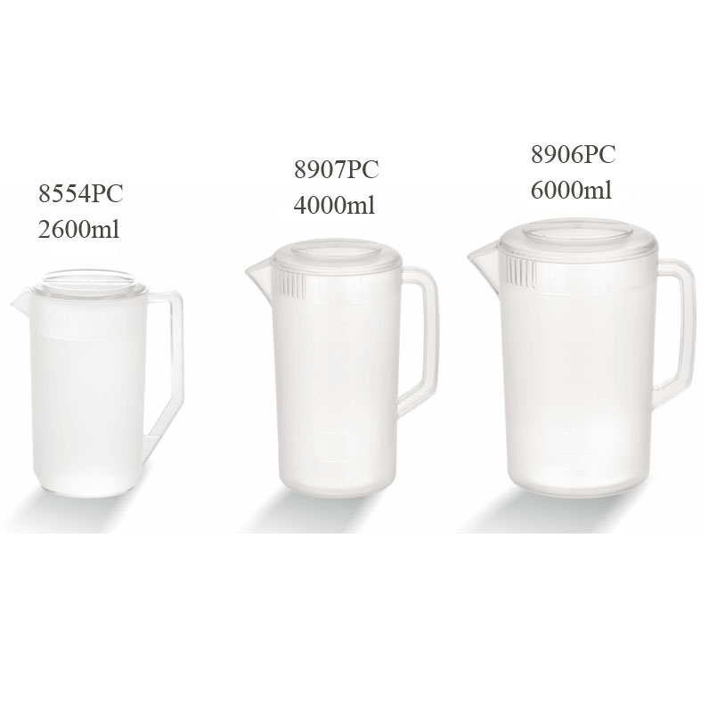 Barware 1140ml Unbreakable Ice Lip Jug with Spout Plastic Beer Pitcher 43oz Polycarbonate Beer Jug