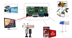 Placa controladora LCD compatible con VGA DVI Resolución de soporte de entrada 1920x1200 FHD LVDS Pantalla de señalización digital Panel LCD