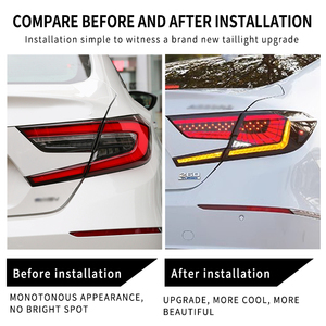 Suitable for Honda 2018-2022 Accord Taillight Assembly Retrofit with <strong>LED</strong> <strong>Star</strong> Taillight Traffic Flow Light Turn Signa - Product Image 2