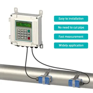 Customizável Baixo Custo Barato Personalizado <span class=keywords><strong>Lcd</strong></span> Digital Clamp-On Ultrasonic Flowmeter <span class=keywords><strong>Sensor</strong></span> Ultrasonic Water <span class=keywords><strong>Flow</strong></span> <span class=keywords><strong>Meter</strong></span>