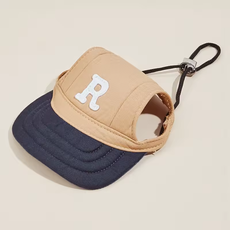 Khaki&Navy Blue Brim+White R
