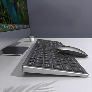 Recargable inalámbrico ultrafino de moda teclado y ratón Combo ergonómico Oficina 2,4G inalámbrico Bluetooth - Product Image 2