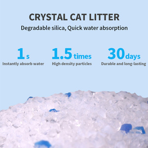 Ingrosso leggero Gel di silice blu naturale lettiera per gatti di lunga durata raccolta delle Urine profumo di lavanda - Product Image 4