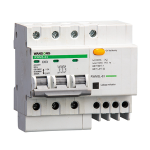 Disyuntor de corriente residual 1P + N <span class=keywords><strong>2P</strong></span> 3P 3P + N 4P RCBO 6KA 30mA con protección contra sobrecorriente, Instalación en riel Din, RWM5L-63 - Product Image 2
