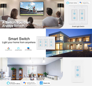 LEDEAST App Tuya telecomando DS-123-2 interruttore Wifi Timer per automazione domestica funzione Standard interruttore luce intelligente 2 Gang - Product Image 3