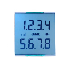 Kunden spezifisches TN8-Digit 7-Segment-LCD-Display Industrielles Anzeige instrument mit schwarzem Hintergrund und weißem Text