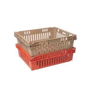 Food Industry Chilling and Cooling Vented <strong>Stacking</strong> and <strong>Nesting</strong> Perforated Plastic Chill <strong>Crate</strong> / Trays for Meat / Fish / Fruit - Product Image 3