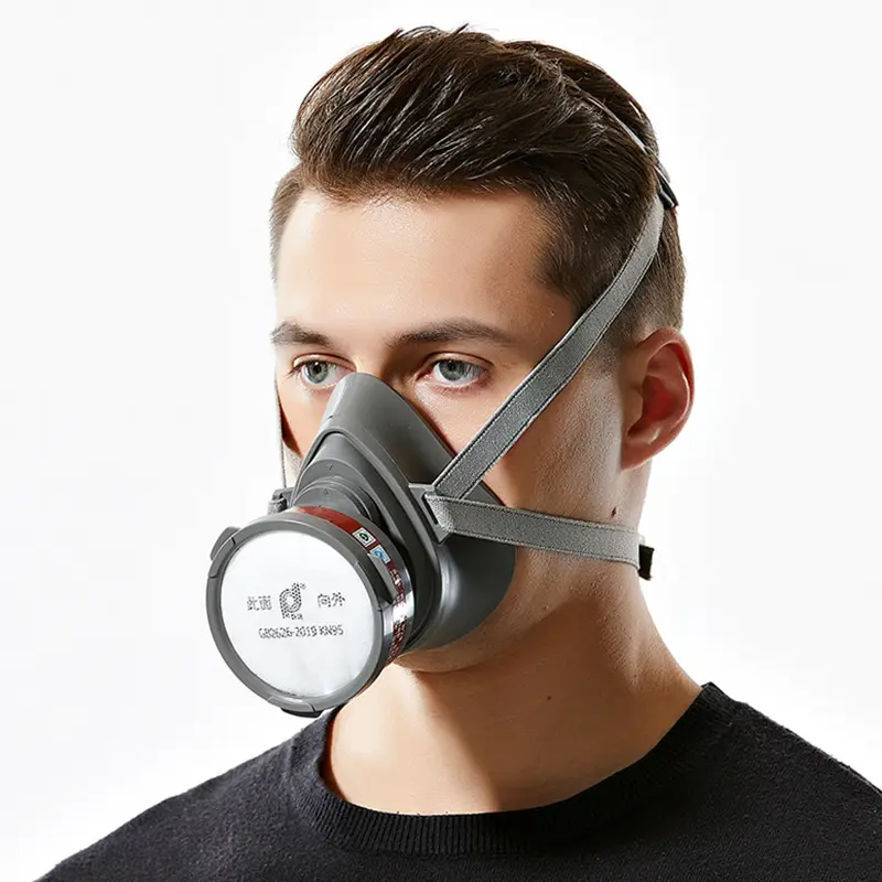 Alf-máscara de gas con filtro CBRN, respirador táctico negro con tanque de oxígeno NBC
