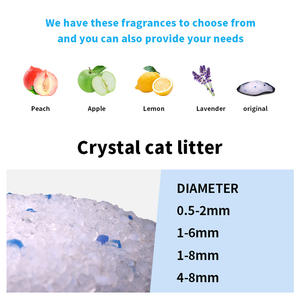 Ingrosso leggero Gel di silice blu naturale lettiera per gatti di lunga durata raccolta delle Urine profumo di lavanda - Product Image 2