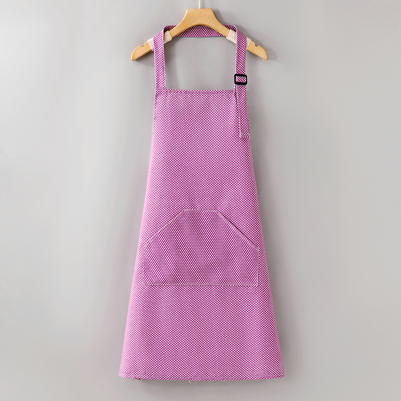 PurpleLZ647Halter de lunares en algodón slub