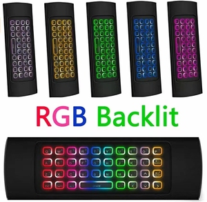 2025 Neue MX3 Bunte, hintergrund beleuchtete Voll tastatur 2.4G Drahtlose Fernbedienung Air Mouse mit Hintergrund beleuchtung Android TV Box mit Mini-Tastatur - Product Image 2