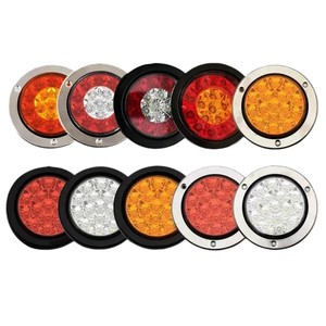 CIMC 4 inç tek 24V LED kamyon kuyruğu ışık iki renkli kauçuk otomatik lamba için hafif kamyon arka pozisyon modeli Tacoma yeni durum - Product Image 1