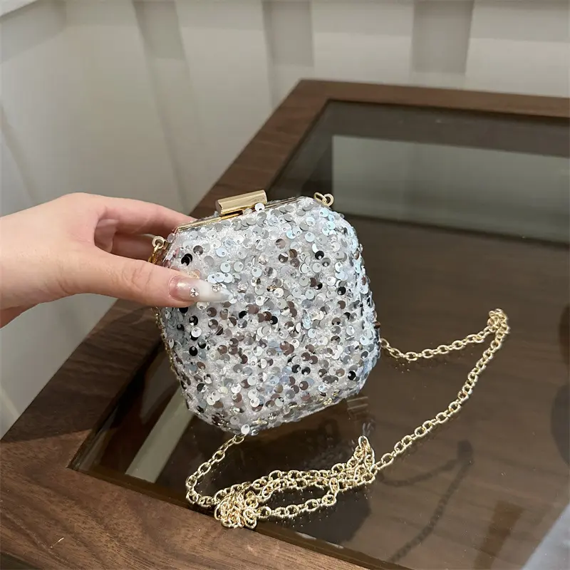 2024 fashion designer handbags sequin dinner wedding party ladies shoulder bags mini women clutch bag evening bags clutch purse