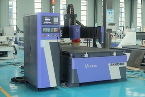 Máquina enrutadora CNC de cambio de herramientas automático ACCTEK de alta eficiencia, 3 ejes, 4 ejes, ATC lineal, gabinete de puerta de madera, enrutador CNC AKM1530C - Product Image 3
