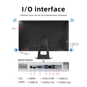 Computadora de escritorio personalizada OEM 27 pulgadas AIO Monoblock Barebone PC para oficina Core I3 I5 I7 27 "todo en uno computadoras - Product Image 2