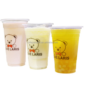 Factory Price 7 9 12 14 16 24 Oz U Shape Transparent Disposable Plastic <strong>Cup</strong> Bubble Tea <strong>Cup</strong> With Dome Lid