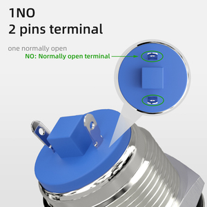 Mini 16mm Round Head <strong>Push</strong> <strong>Button</strong> <strong>Switch</strong> High Mounting Holes Waterproof Normal Open <strong>Function</strong> Brass Material Metal Series - Product Image 4
