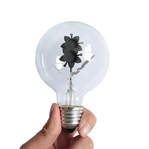 2019 Tonghua New Vintage Edison Lâmpada E27 220V Luz Quente Lâmpada Incandescente Duas Flores Chama G80 3W Lâmpada Decorativa