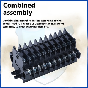 TBD-10A Rail Fixed End Plate Copper Part <strong>Terminal</strong> Internal Card Quick Guide for <strong>Spring</strong> <strong>Terminal</strong> <strong>Block</strong> <strong>Connection</strong> - Product Image 2