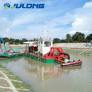 Máquina cortadora de dragado Julong, draga de succión, draga de succión con cabezal de barrena para limpieza industrial de estanques, lagos y lagunas - Product Image 2