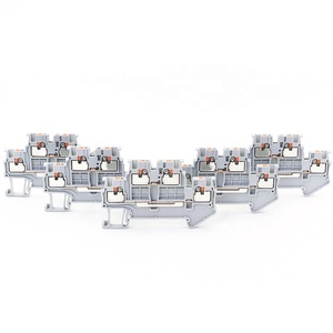 PTTB 1.5 Multi Level Feed Through Double Layer <strong>Push</strong> in Quick Screwless Wire 1.5mm 26-16AWG <strong>Spring</strong> Din Rail <strong>Terminal</strong> <strong>Block</strong> - Product Image 4