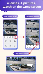 4K屋外4レンズ4画面CctvセキュリティWifiワイヤレス8MP Ptz 360度Ip防犯カメラ