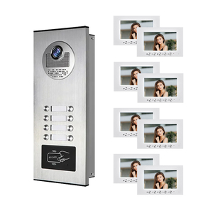 Apartamento 8 Unidades Puerta Teléfono <span class=keywords><strong>Intercom</strong></span> Sistema Puerta Cámara Timbre - Product Image 1