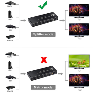 4x2 HDMI de Audio 2,0 y arco interruptor 4 en 2 conmutador HDMI Splitter con 3,5mm L/R Coaxial puerto óptico con Control remoto IR - Product Image 6
