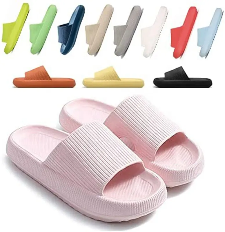 Zapatillas de plataforma gruesa de Eva para hombre y mujer, chanclas suaves de suela gruesa, para playa, Verano