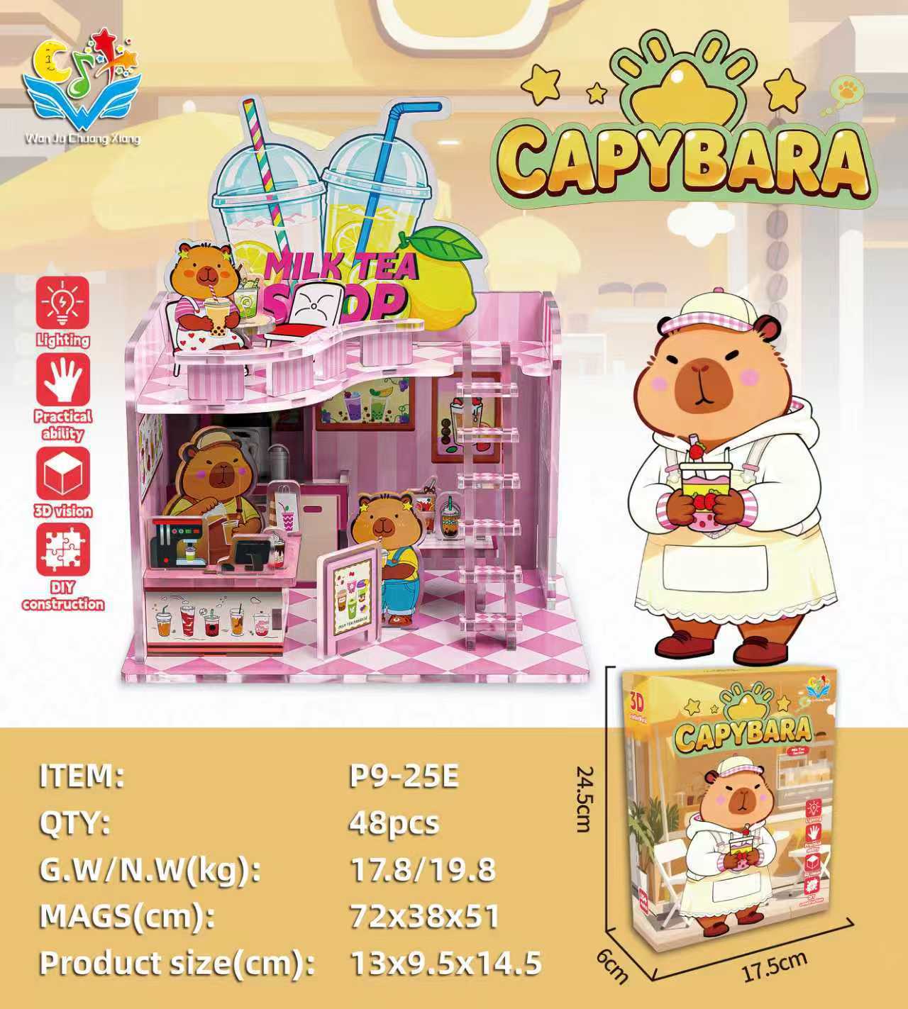 Negozio di tè al latte Capybara p9-25e-48 scatole