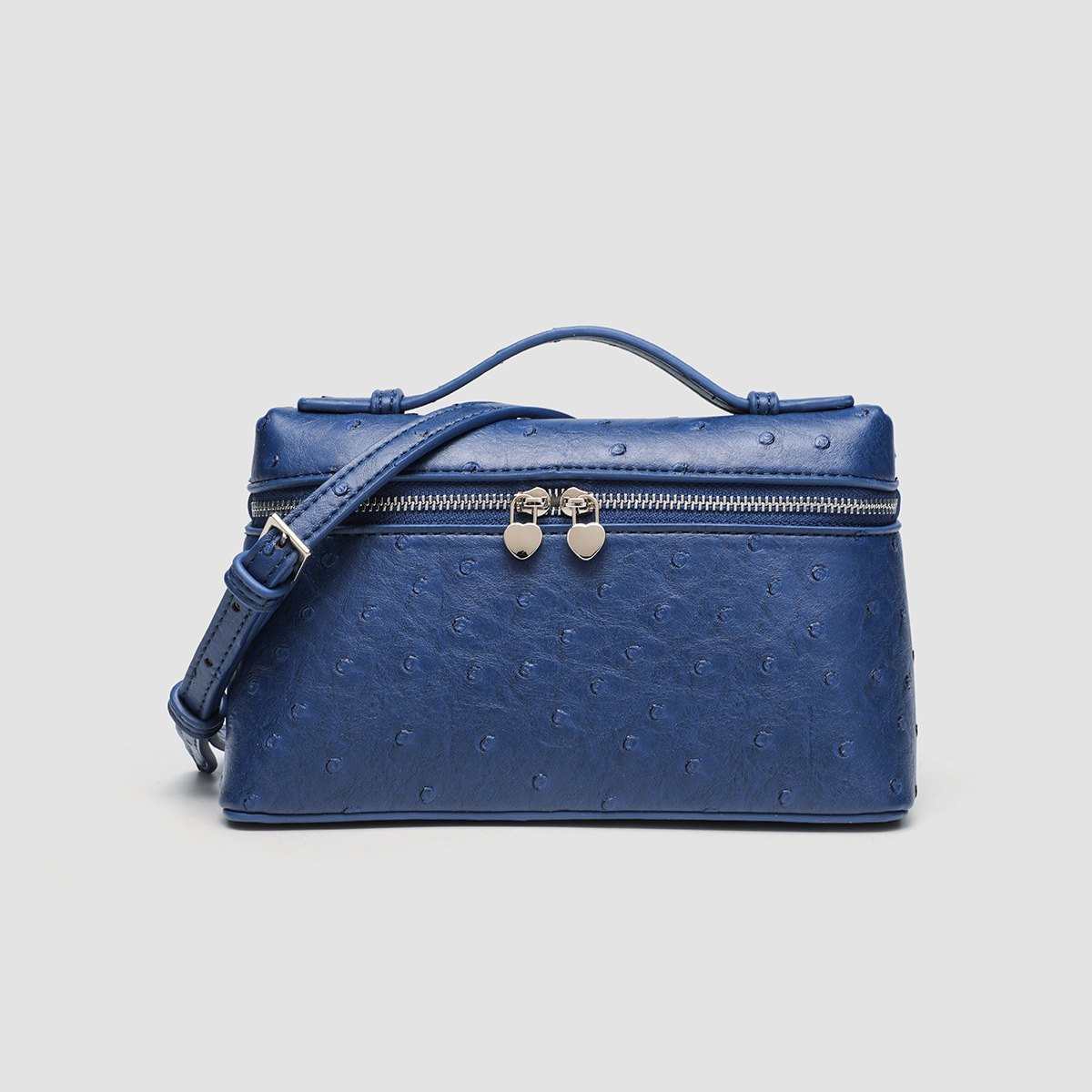 Motif autruche bleu roi