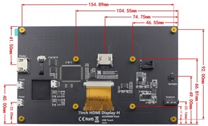 7-Zoll-IPS-Touchscreen-Monitor Hoch auflösende Multimedia-Schnitts telle 1024 X600 Pixel-Display mit Halterung für Raspberry Pi 3B/4B - Product Image 4