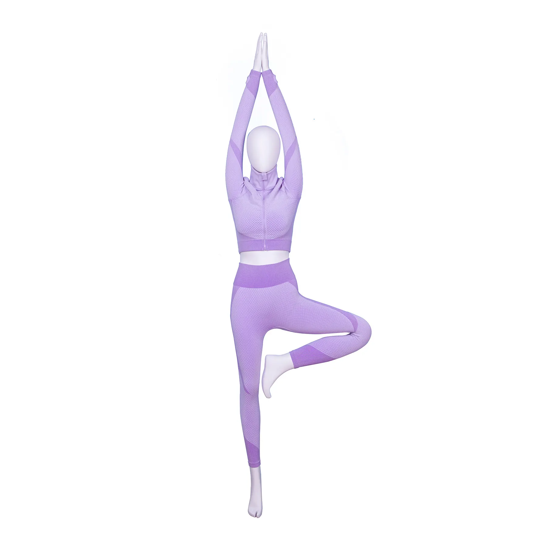 Ropa de Yoga de secado rápido ajustada con cremallera, conjunto de ropa de Yoga de gimnasio para mujer de alta calidad para mujer, conjunto de entrenamiento de yoga