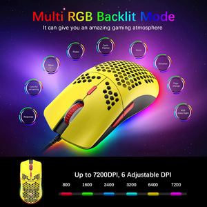 USB-Gaming-Maus GX73 RGB Programmier bar Optisch einstellbare DPI 7200dpi Oem Wired Computer Mouse - Product Image 4