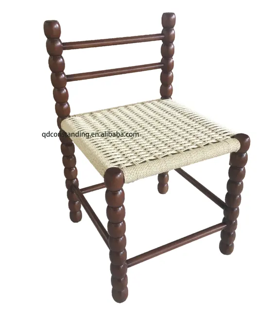 OEM ODM Chaise avec dossier haut empilable en usine pour petits enfants Chaise à dossier rétro simple Tabouret moderne et portable en bois