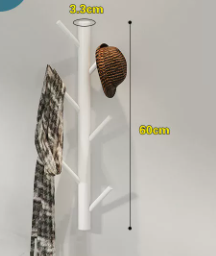 No-Drill Wall Mounted 6-Hook (Blanco)