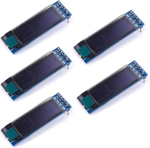 JEO 0,91 Zoll OLED-LCD-Anzeigenmodul SSD1306 IIC 128x32 LCD OLED-Bildschirm 3,3 V~5 V 4PIN für Arduino