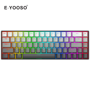 Teclado mecánico con cable 60% teclas RGB retroiluminación disparador rápido gradiente RGB Teclado mecánico para juegos - Product Image 1